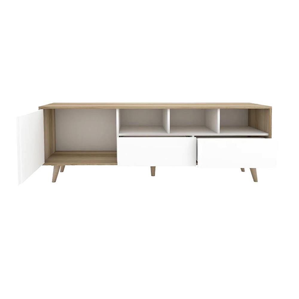 ตู้วางทีวี KONCEPT KC-PLAY WIKI 160 ซม.  สีลินด์เบิร์กโอ๊ค/ขาว