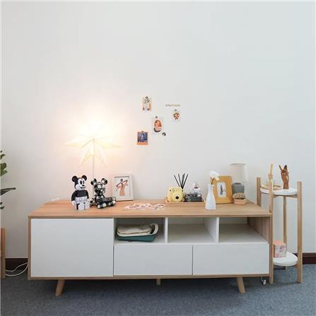 ตู้วางทีวี KONCEPT KC-PLAY WIKI 160 ซม.  สีลินด์เบิร์กโอ๊ค/ขาว_3