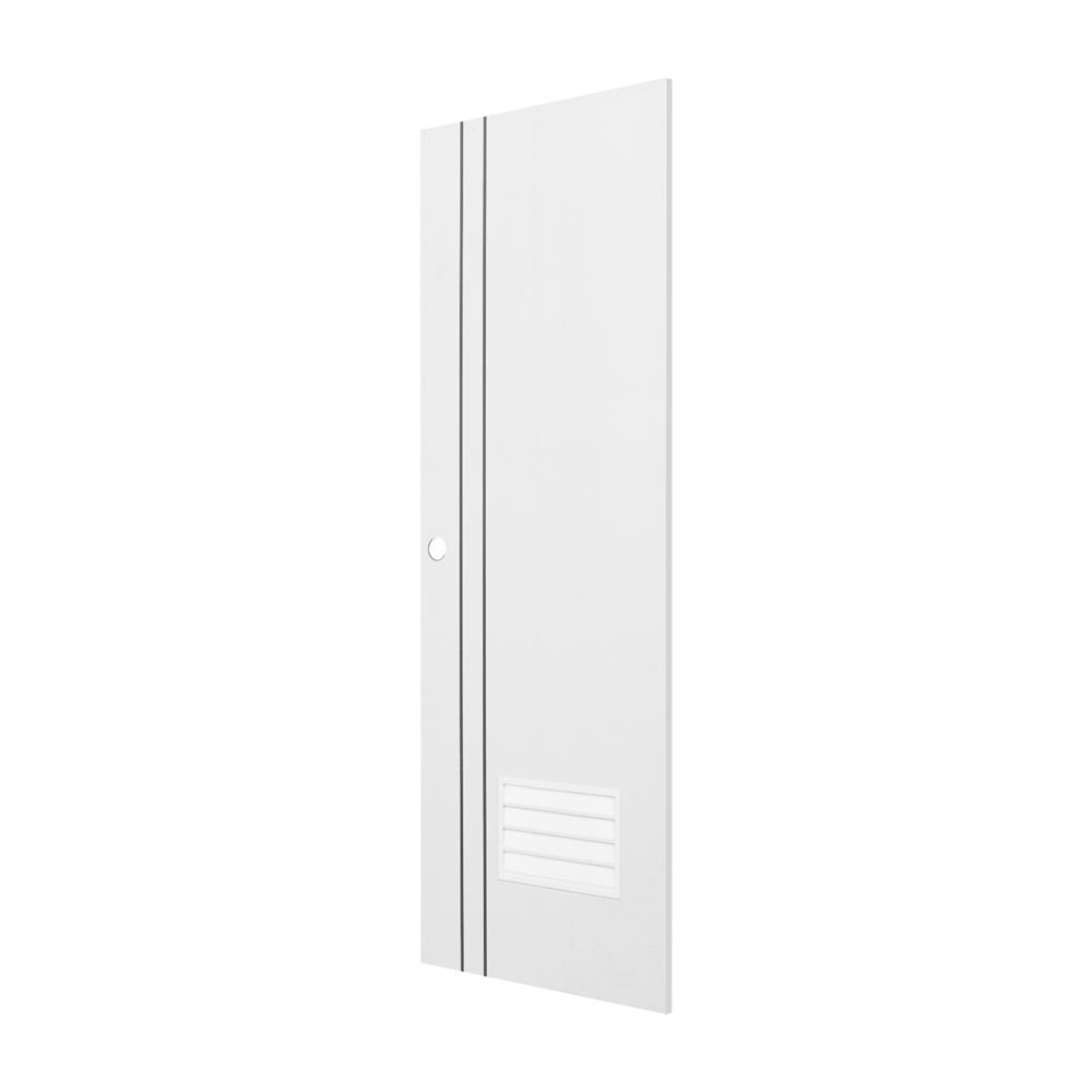 ประตูห้องน้ำ UPVC ECO-DOOR PG2 70X200 ซม. สีขาว เจาะลูกบิด