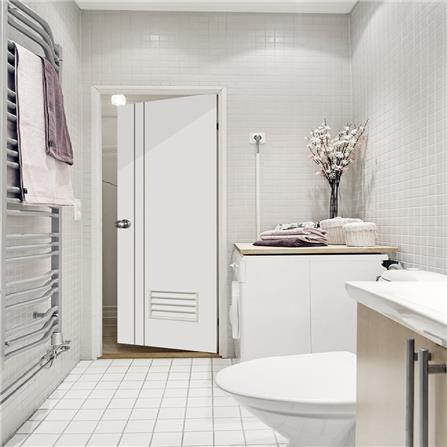 ประตูห้องน้ำ UPVC ECO-DOOR PG2 70X200 ซม. สีขาว เจาะลูกบิด_4