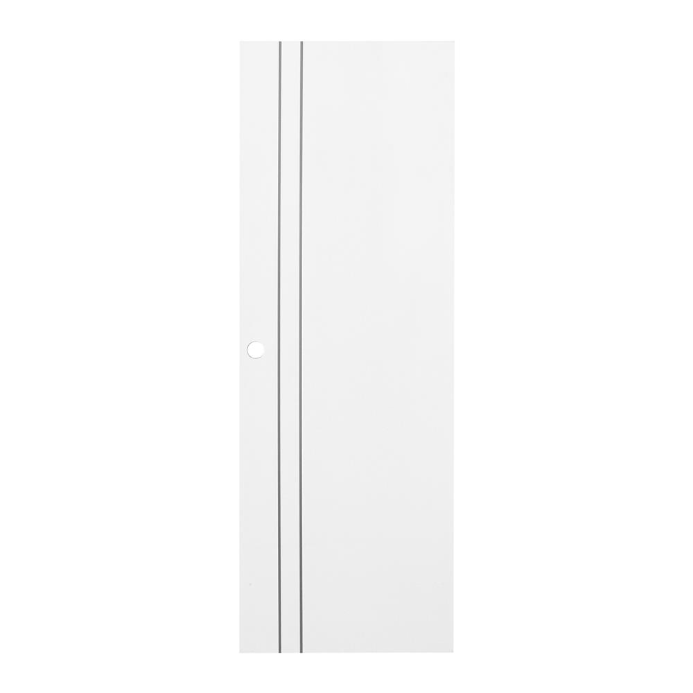 ประตูห้องน้ำ UPVC ECO-DOOR P2 70X200 ซม. สีขาว เจาะลูกบิด