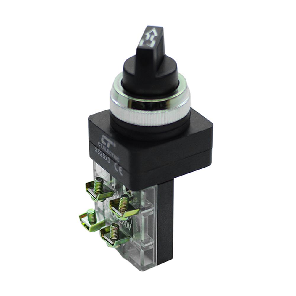 สวิตช์ลูกศร 3 จังหวะ CT ELECTRIC SS25 220 โวลต์ 25 มม. สีดำ