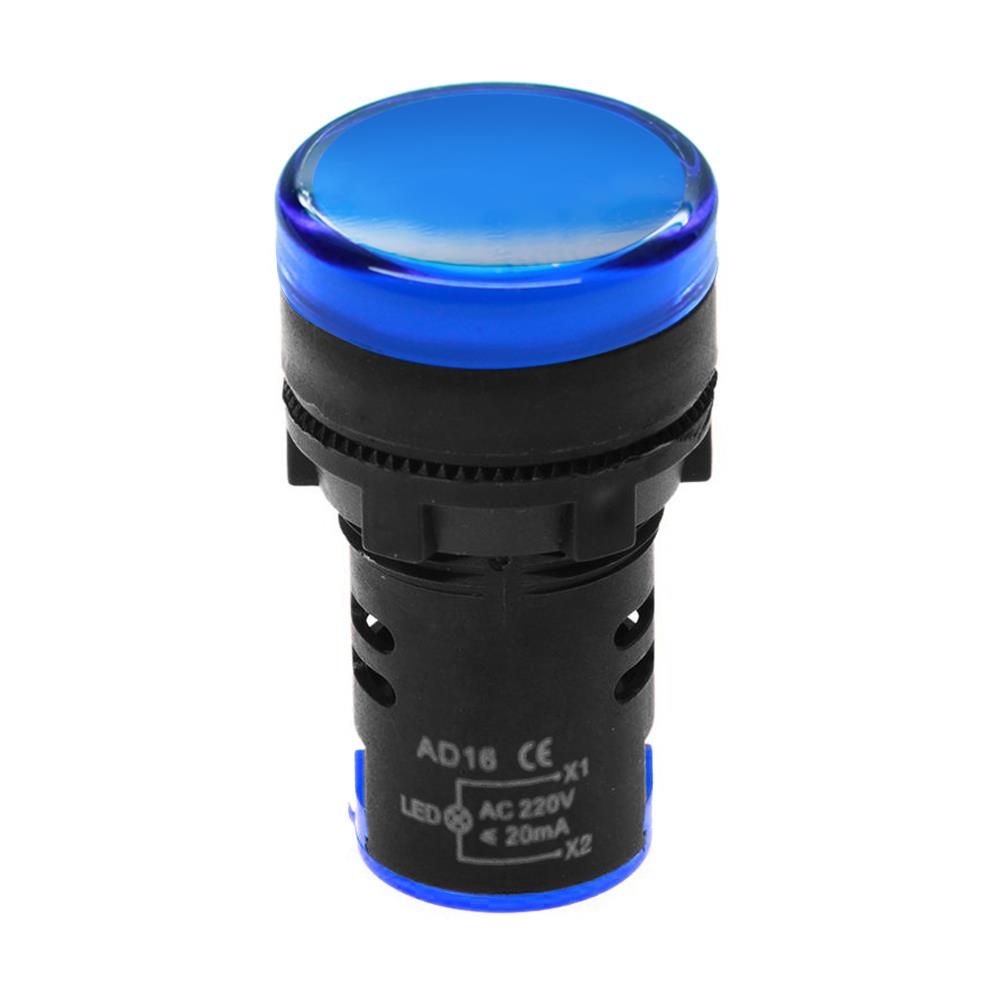 ไพลอตแลมป์ LED CT ELECTRIC AD16 BL 220 โวลต์ 25 มม. สีน้ำเงิน