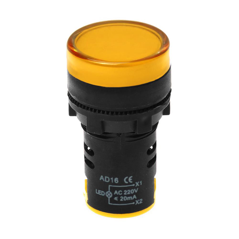 ไพลอตแลมป์ LED CT ELECTRIC AD16 YL 220 โวลต์ 25 มม. สีเหลือง