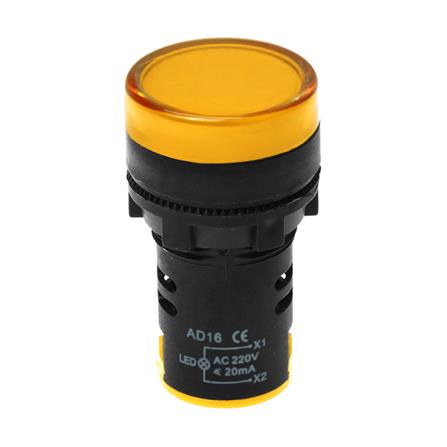 ไพลอตแลมป์ LED CT ELECTRIC AD16 YL 220 โวลต์ 25 มม. สีเหลือง