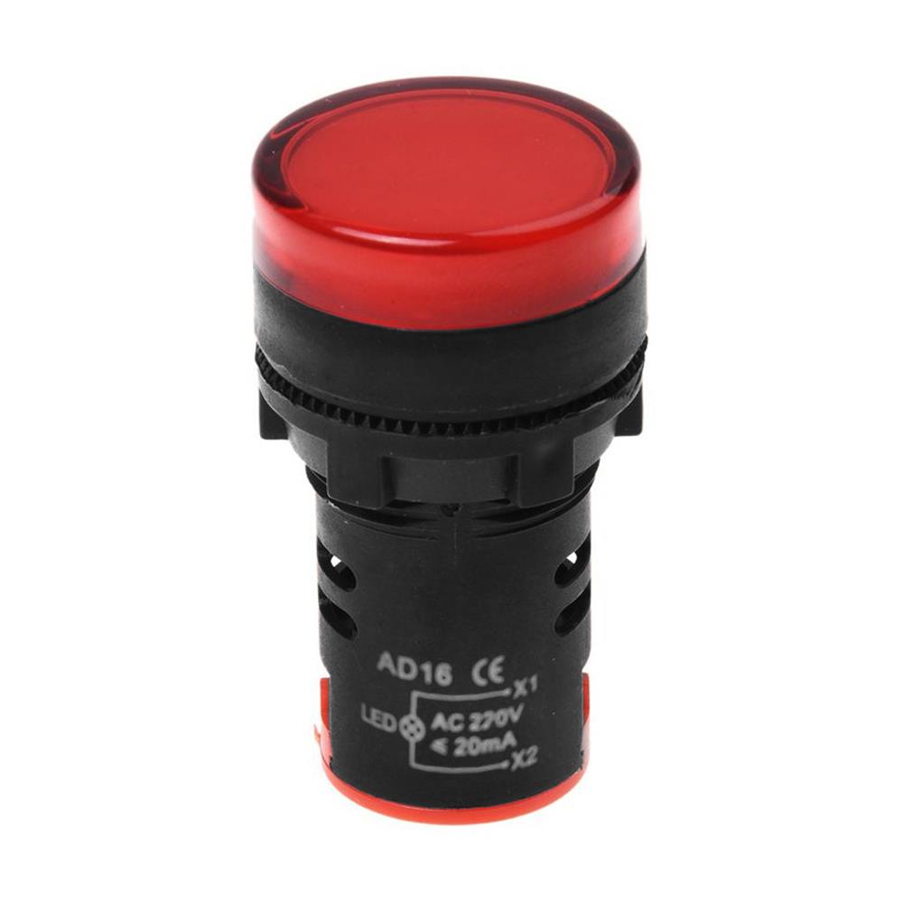 ไพลอตแลมป์ LED CT ELECTRIC AD16 RD 220 โวลต์ 25 มม. สีแดง