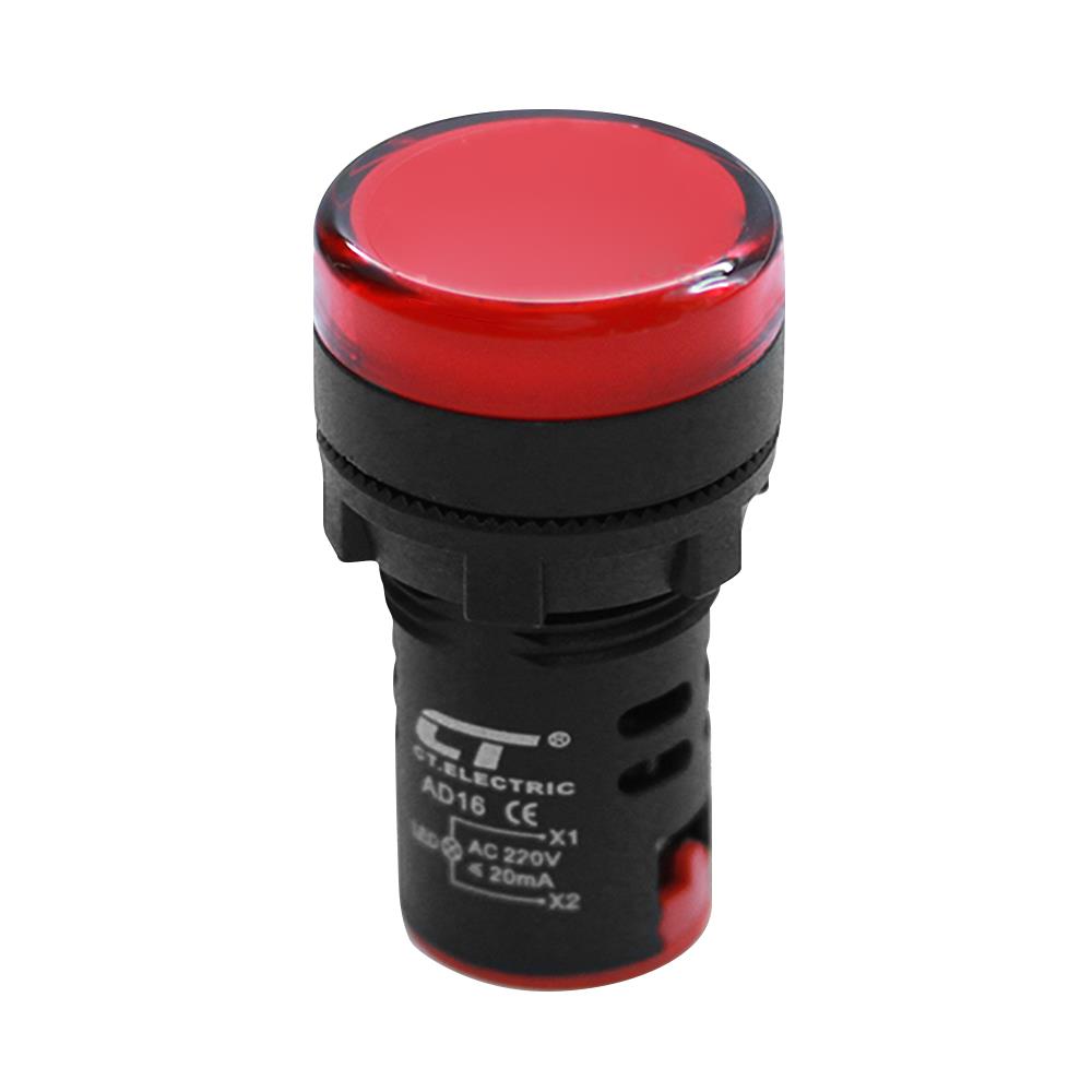 ไพลอตแลมป์ LED CT ELECTRIC AD16 RD 220 โวลต์ 25 มม. สีแดง