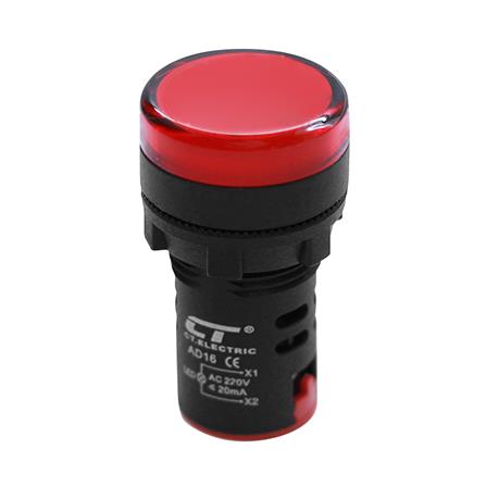 ไพลอตแลมป์ LED CT ELECTRIC AD16 RD 220 โวลต์ 25 มม. สีแดง_1