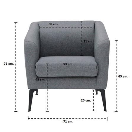 อาร์มแชร์ KONCEPT MIYA-2 สีเทาอ่อน_3