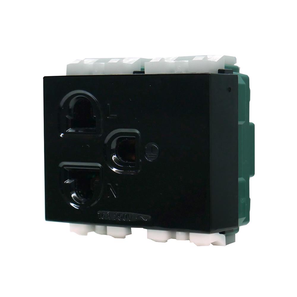 เต้ารับเดี่ยว 3 ขา CT ELECTRIC CPS-113 สีดำ