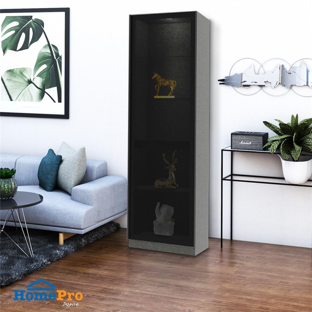 ตู้โชว์ 1 บานกระจก FURDINI ARGUS สีเทา