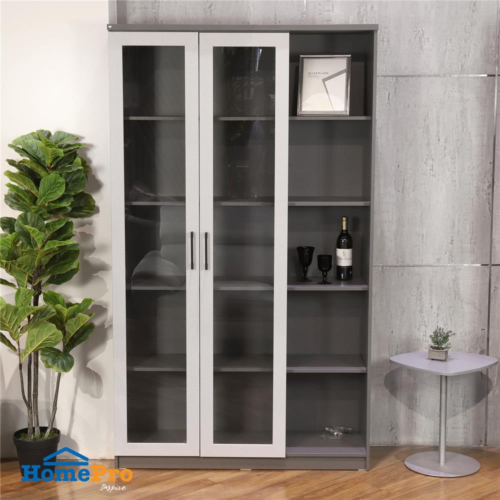 ตู้โชว์ 2 บานเปิด FURDINI ARGUS สีเทา