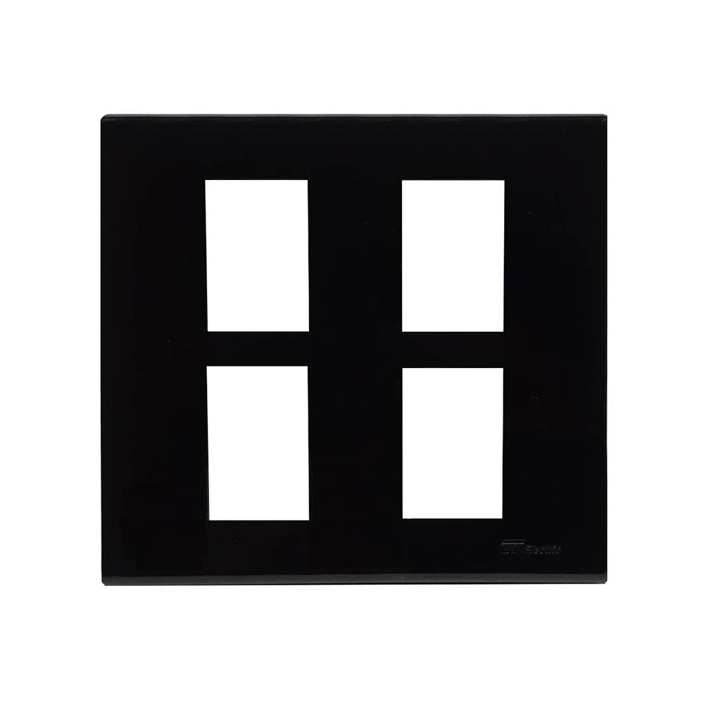 หน้ากาก 4 ช่อง CT ELECTRIC A-104 สีดำ