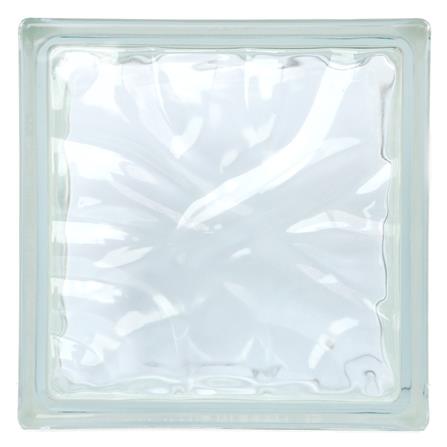 อิฐแก้ว 19x19x9 ซม. ช้างแก้ว พริ้วแก้ว สีใส_0