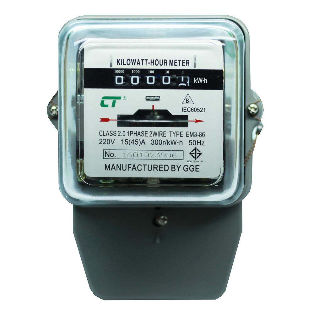 มิเตอร์ไฟ 15/45A EM3-86 1 เฟส 2 สาย CT ELECTRIC