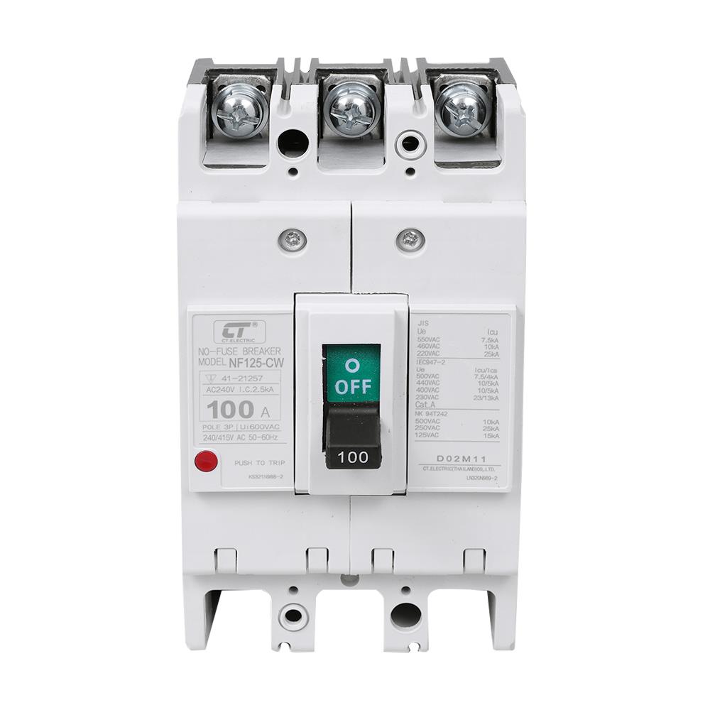 เมนเซอร์กิตเบรกเกอร์ 100 แอมป์ 3 โพล 3 เฟส CT ELECTRIC รุ่น NF125-CW
