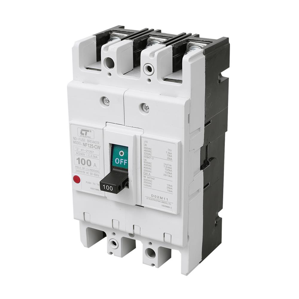 เมนเซอร์กิตเบรกเกอร์ 100 แอมป์ 3 โพล 3 เฟส CT ELECTRIC รุ่น NF125-CW