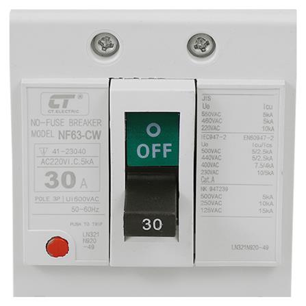 เมนเซอร์กิตเบรกเกอร์ 30 แอมป์ 3 โพล 3 เฟส CT ELECTRIC รุ่น NF63-CW_2