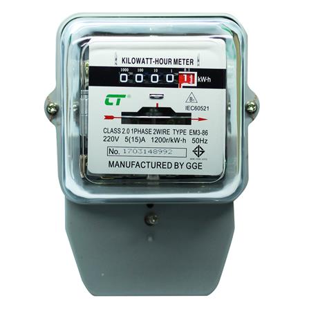 มิเตอร์ไฟ 5/15A EM3-86 1 เฟส 2 สาย CT ELECTRIC_0