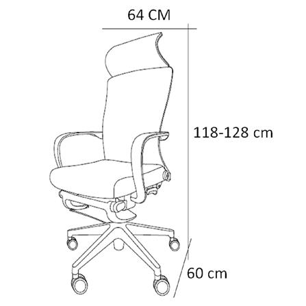 เก้าอี้สำนักงาน FURDINI BEFIT ตาข่าย/ผ้า สีดำ_6