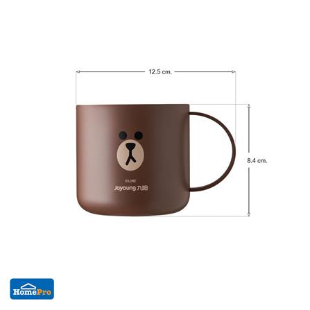แก้วน้ำลดอุณหภูมิ 0.26 ลิตร JOYOUNG LINE FRIEND BROWN สีน้ำตาล_2