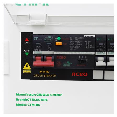 ชุดตู้คอนซูมเมอร์ยูนิต 6 ช่อง 63 แอมป์ พร้อมกันไฟรั่ว/ไฟดูด CT ELECTRIC_2