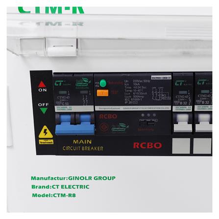 ตู้คอนซูมเมอร์ยูนิต 8 ช่อง CT ELECTRIC CTM-R8 50 แอมป์ พร้อมกันไฟรั่ว/ไฟดูด_2