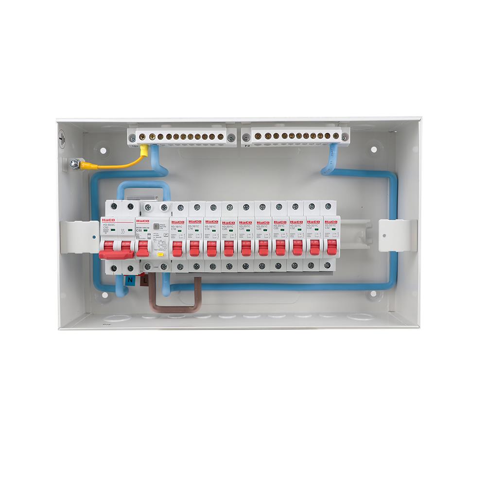ชุดตู้คอนซูเมอร์ยูนิต 10 ช่อง เมน 50 แอมป์ พร้อมกันไฟรั่ว/ไฟดูด HACO