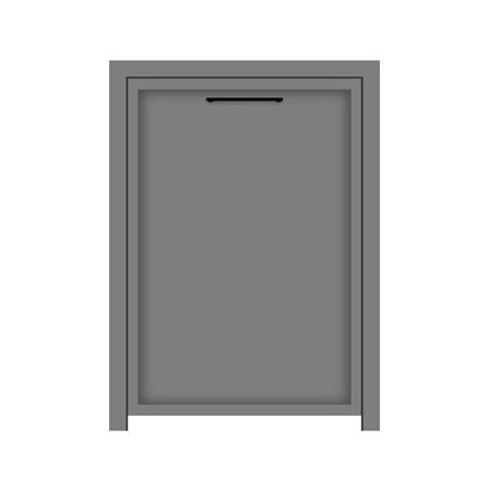 บานถังแก๊ส CABIN COMO 54.5x73 ซม. สีเทา