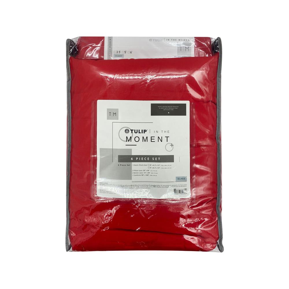 ชุดผ้าปูที่นอน 5 ฟุต 6 ชิ้น TULIP IN THE MOMENT 60236-DL403