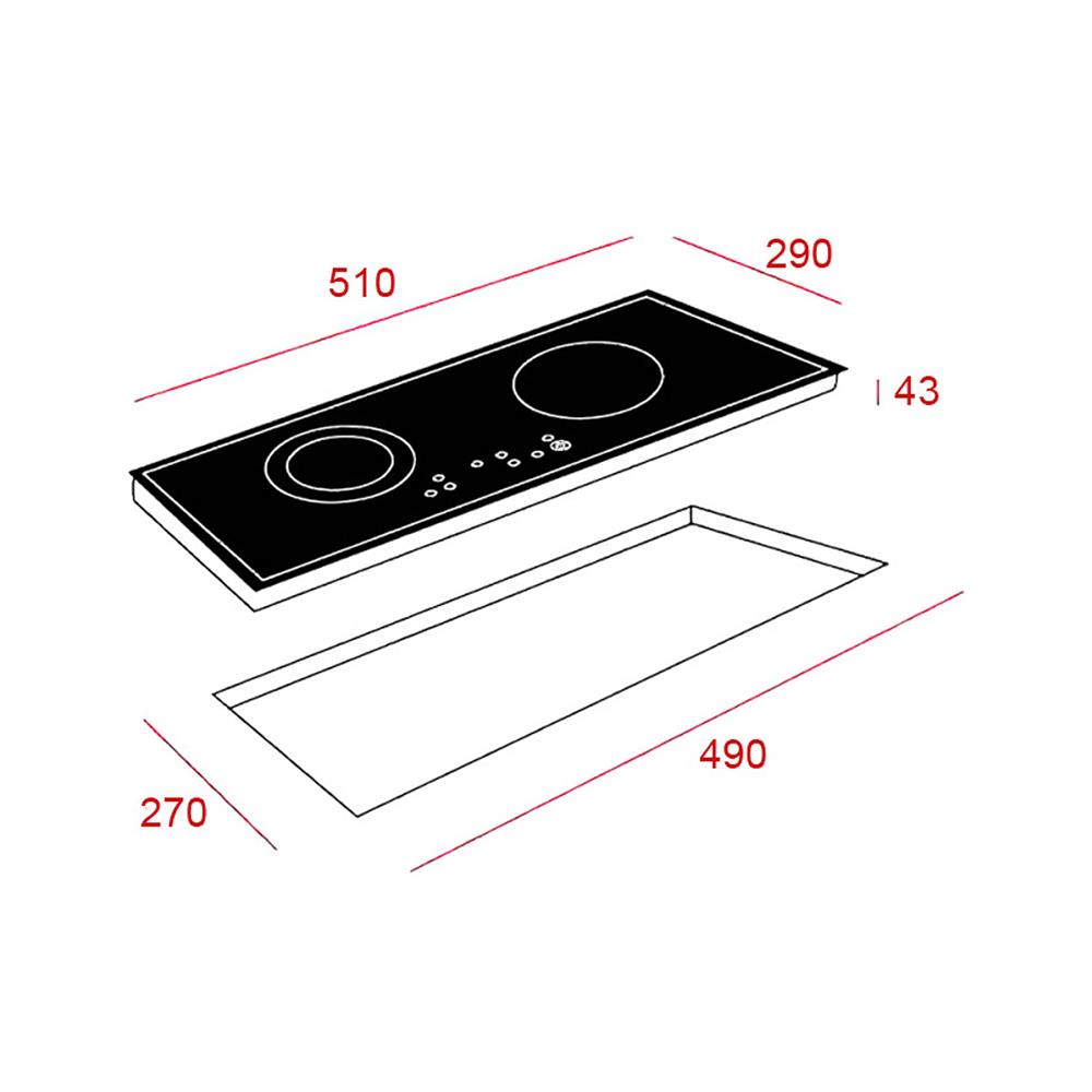 เตาฝังเซรามิก TEKA VE2 HORIZONTAL 30 ซม.