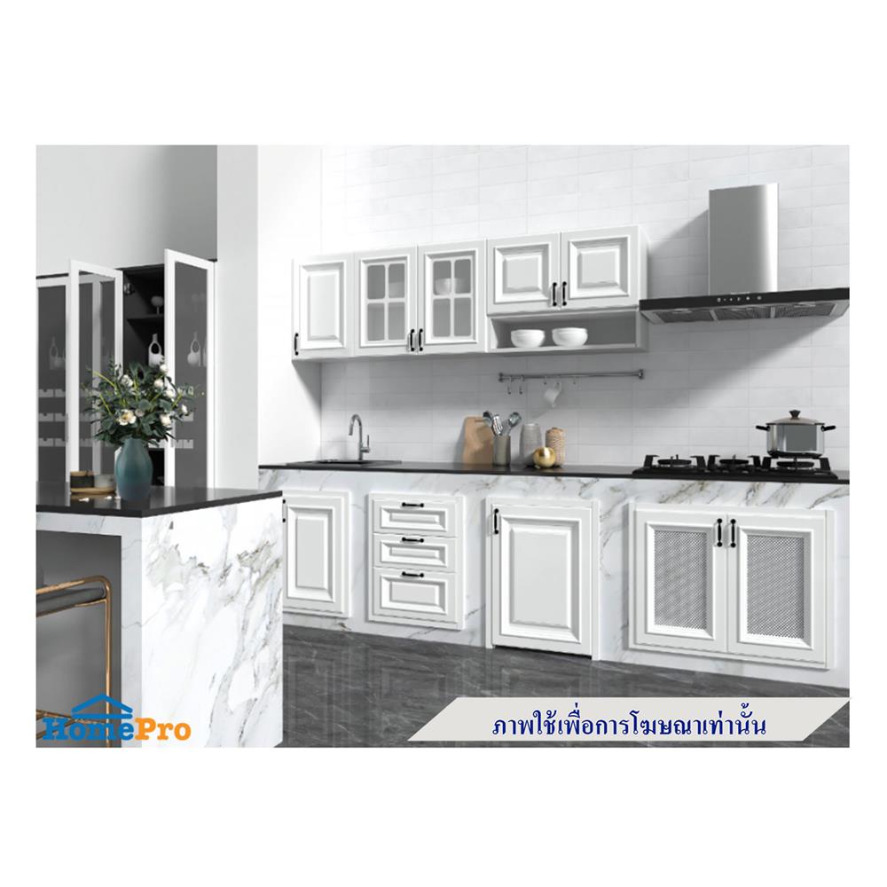 บานซิงค์เดี่ยวพร้อมตะแกรงฉลุลาย CABIN GRACE 43x65 ซม. สีขาว