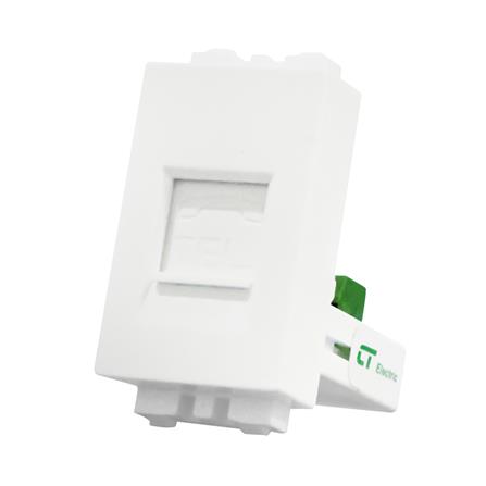 เต้ารับโทรศัพท์ CT ELECTRIC 6P/4C TEL-1 สีขาว_1