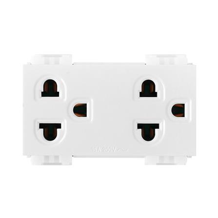 เต้ารับคู่ 3 ขา CT ELECTRIC CPS-116 สีขาว