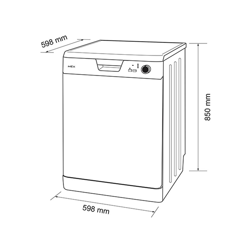 เครื่องล้างจานตั้งพื้น MEX DK612W