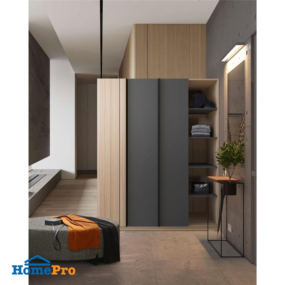 ตู้เสื้อผ้า FURDINI KNIGHT 160 ซม. NATURAL/เทาดำ