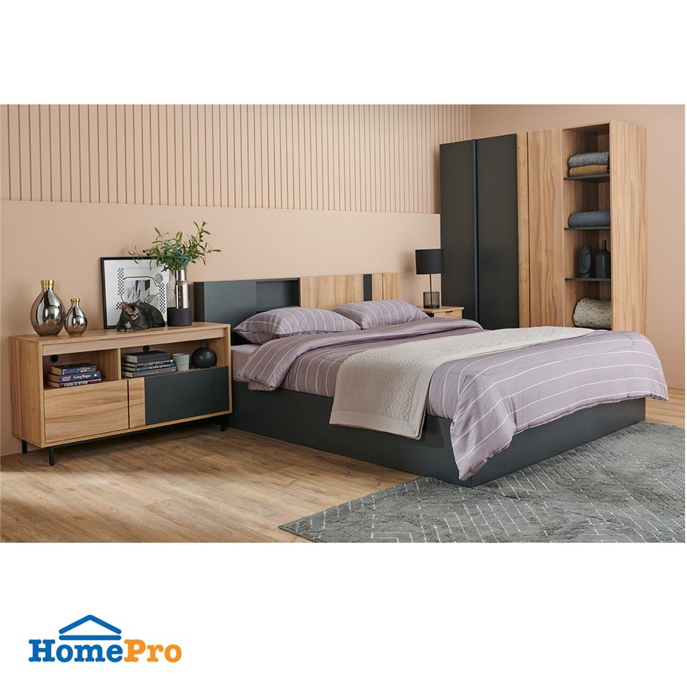 ตู้เสื้อผ้า FURDINI KNIGHT 160 ซม. NATURAL/เทาดำ