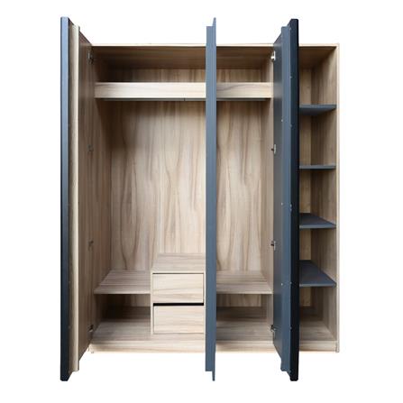 ตู้เสื้อผ้า FURDINI KNIGHT 160 ซม. NATURAL/เทาดำ_1