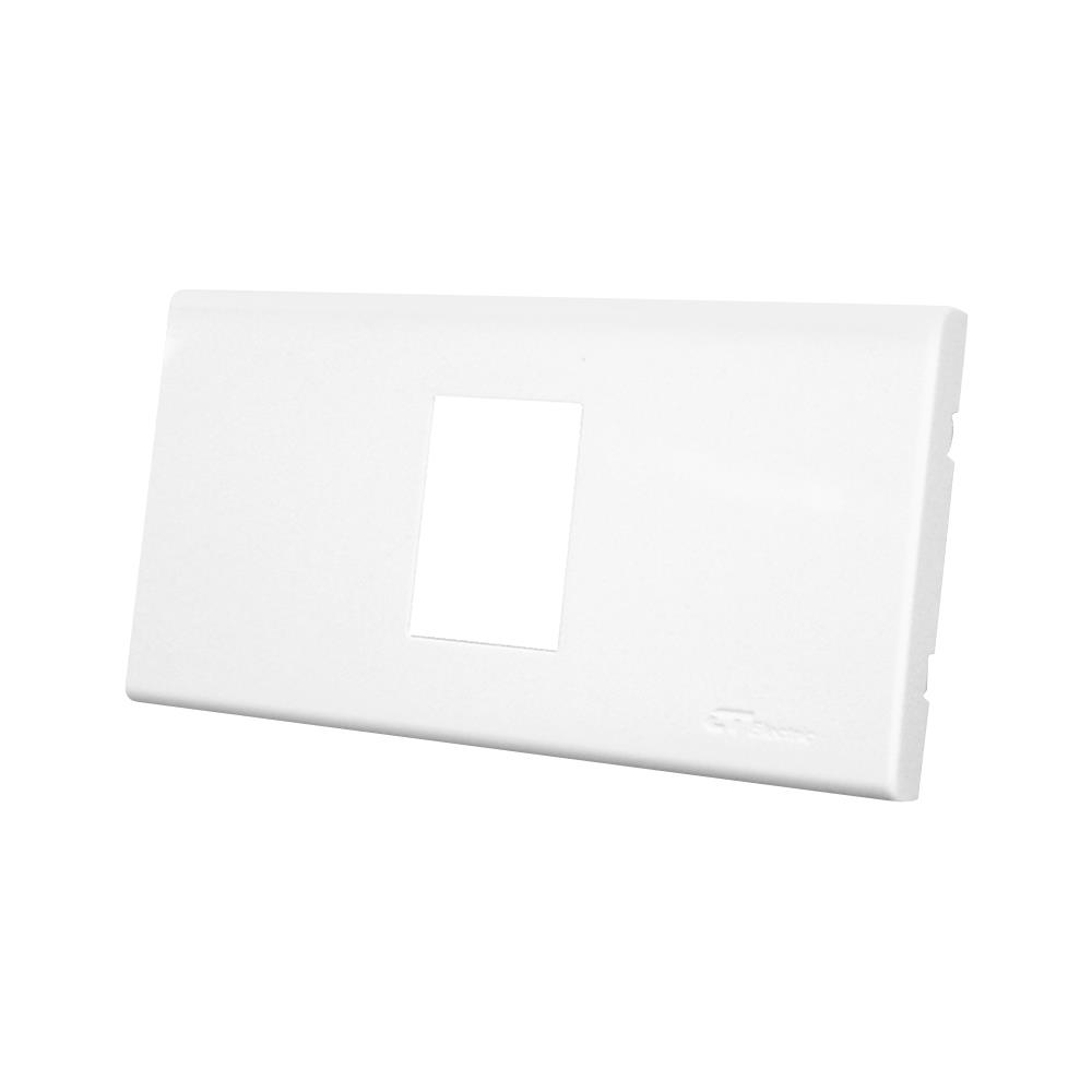 หน้ากาก 1 ช่อง CT ELECTRIC A-101 สีขาว