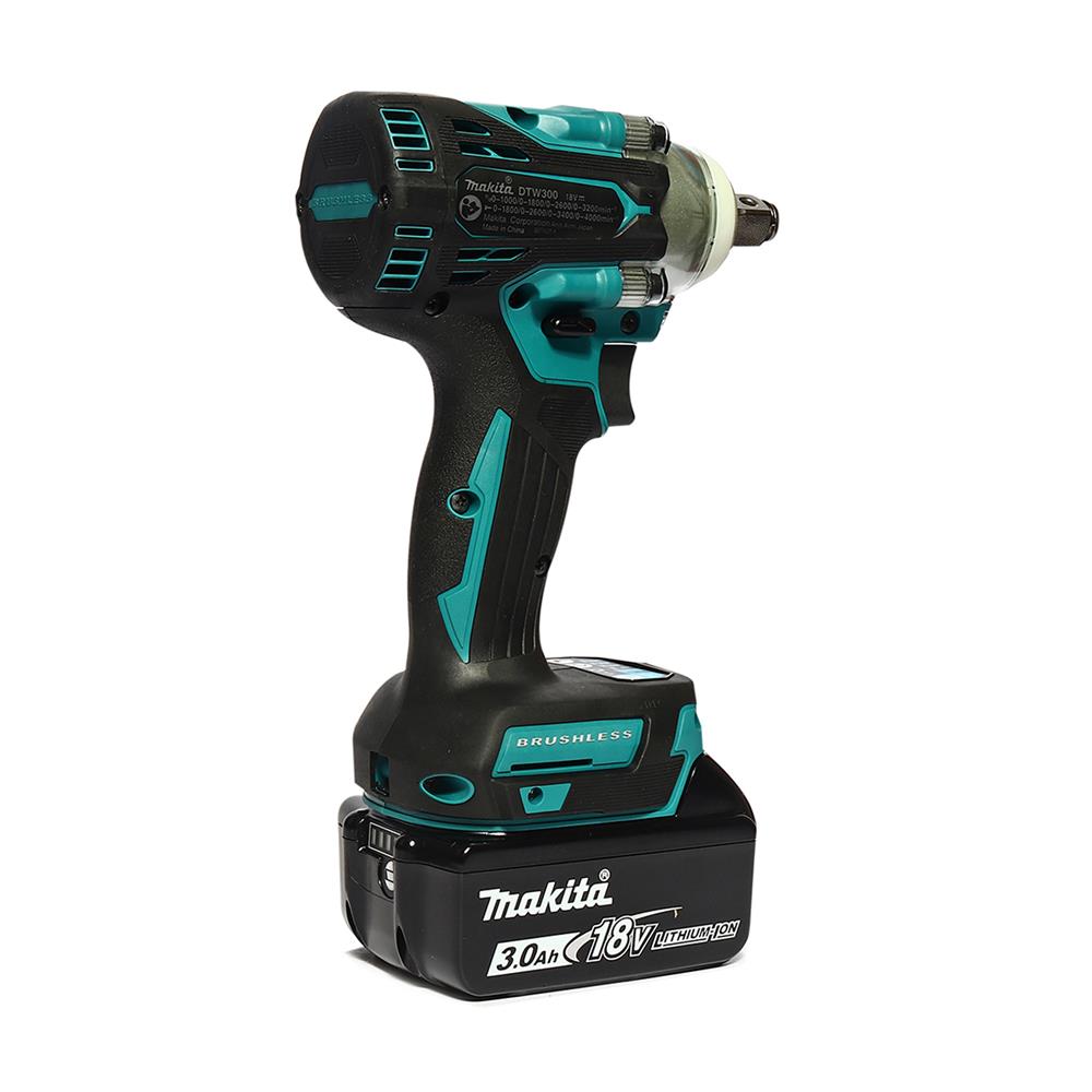 ชุดบล๊อกไร้สายพร้อมลูกบล็อก (พร้อมแบตเตอรี่) MAKITA DTW300FJX3 1/2 นิ้ว 18 โวลต์