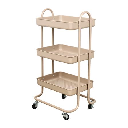 ชั้นวางของ 3 ชั้น มีล้อ STACKO ST25346 46x39.5x87 ซม. สีนู้ดเบจ_0