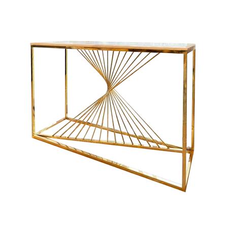 โต๊ะคอลโซล KAWIN MODERN GOLD CA1405 สีขาว/โรสโกลด์