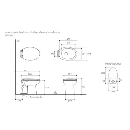 สุขภัณฑ์นั่งราบ KARAT K-17713X-S-WK สีขาว_3