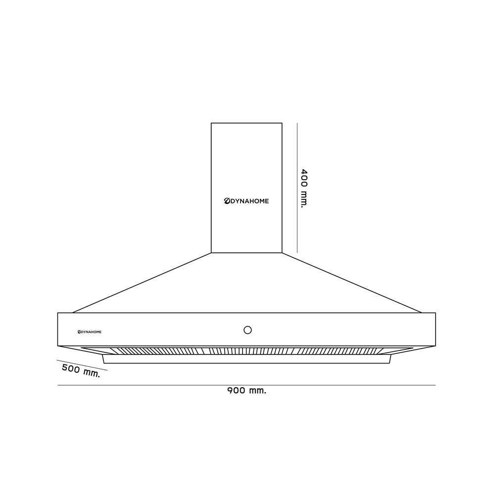 เครื่องดูดควันกระโจม DYNA HOME DH1890 90 ซม.