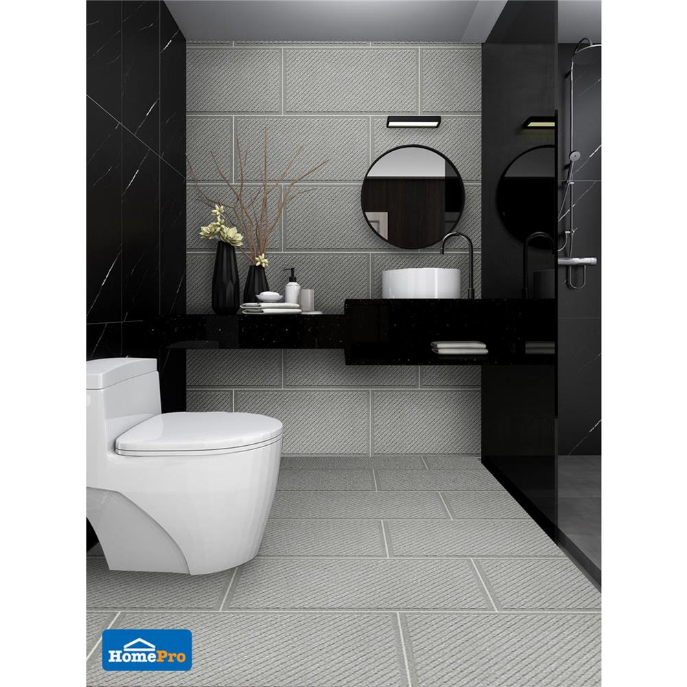 กระเบื้องพื้นพอร์ซเลน 29.8x60 ซม. TARA ซิลเวลล์ เทา A 0.72M2