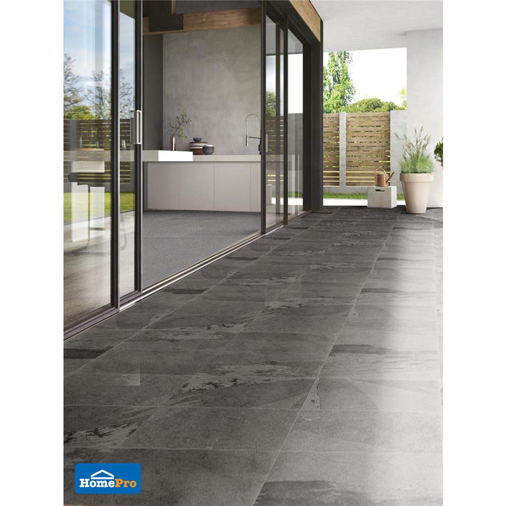 กระเบื้องพื้นพอร์ซเลน 29.8x60 ซม. TARA ลิสบอน ดำ A 0.72M2