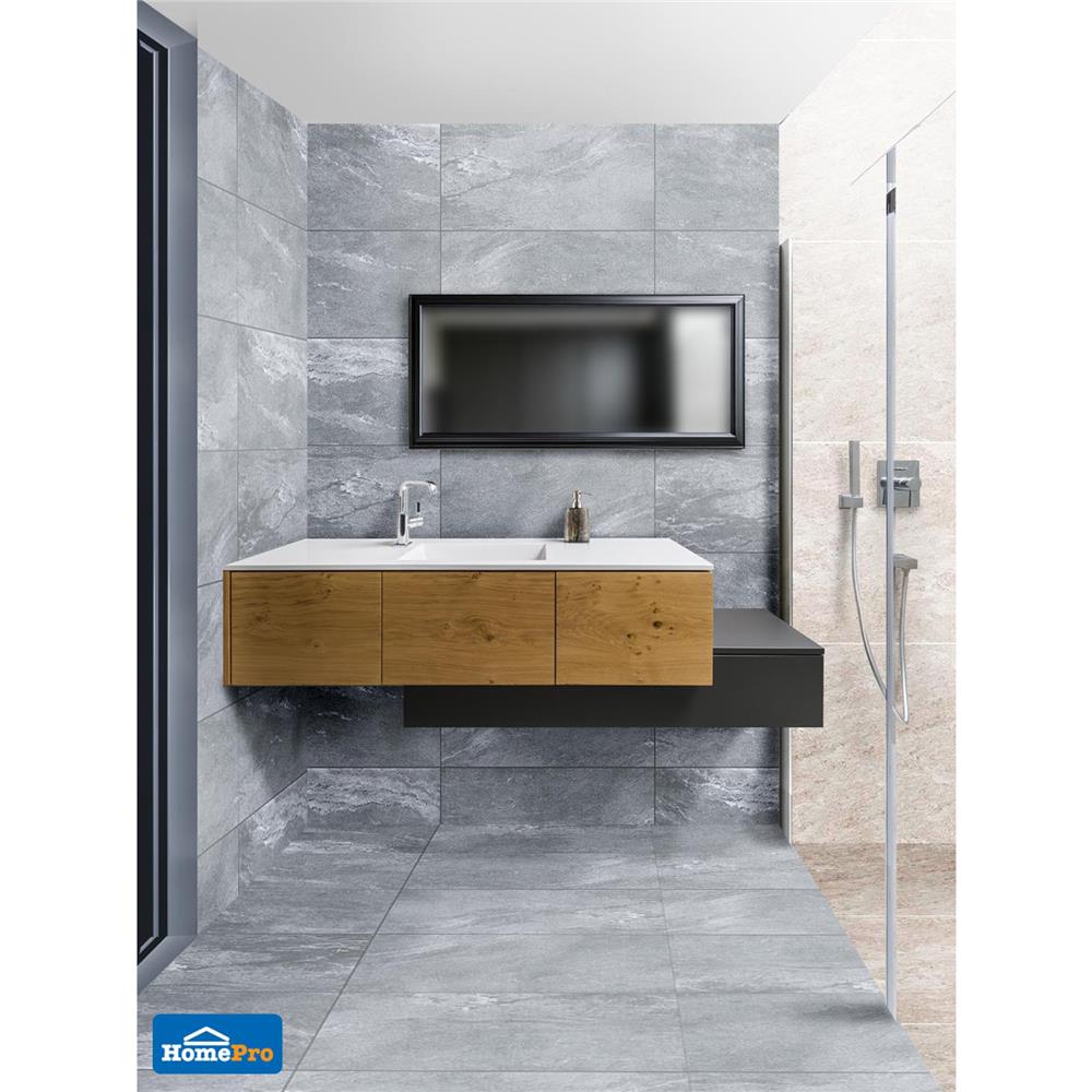 กระเบื้องพื้นพอร์ซเลน 29.8x60 ซม. TARA มาเตโอ เทา A 0.72M2