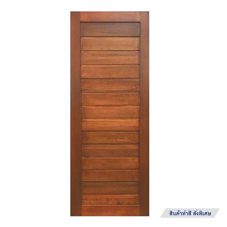 ประตูไม้แดงมาเลย์ N999 ลายตรง 80X200 ซม. ไม่เจาะลูกบิด_3