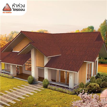 กระเบื้องหลังคาไตรลอน ห้าห่วง ดูอัลโทน 0.5x50x60 ซม. สีช็อคโกบราวน์_1