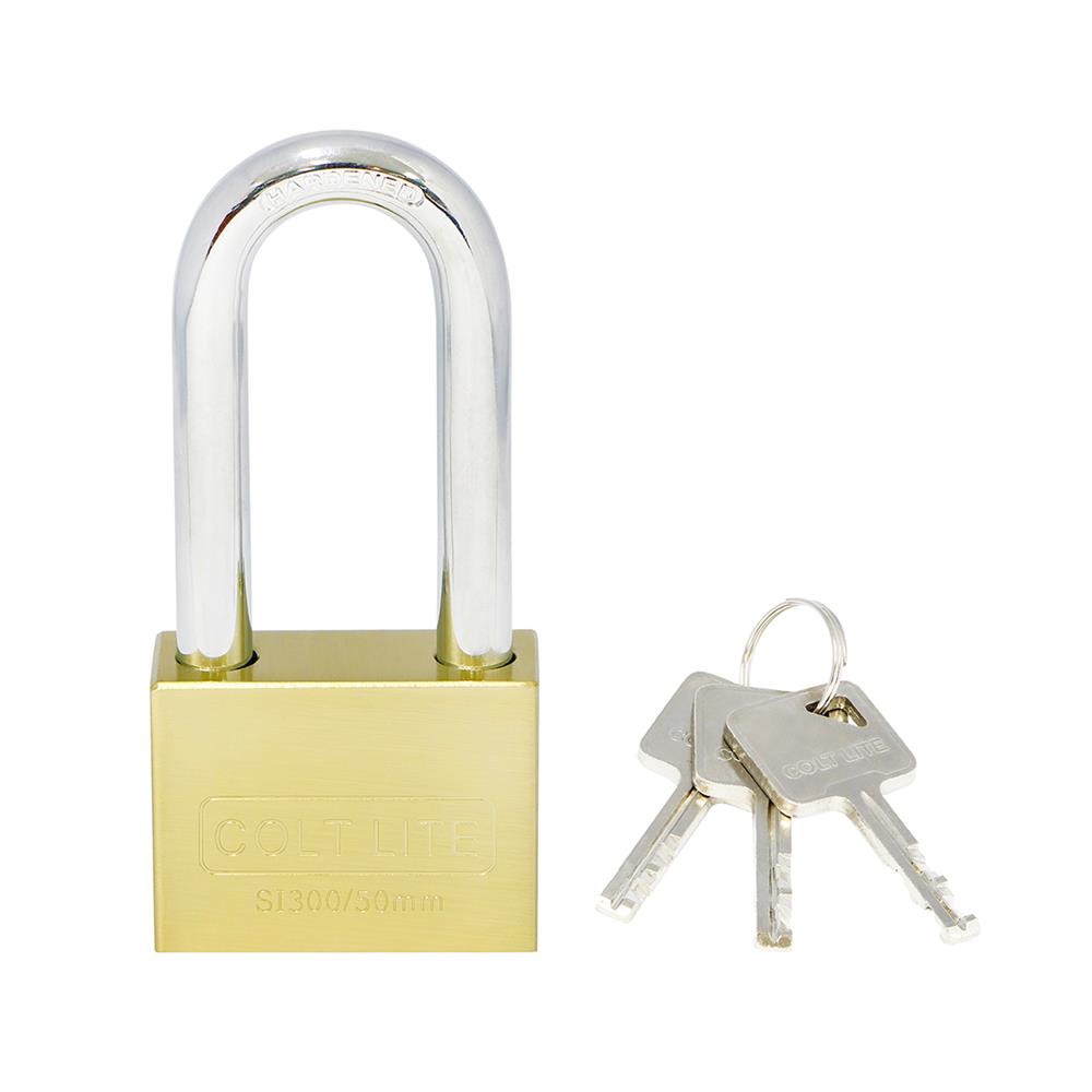 กุญแจลูกปืน COLT LITE SI350L 50 มม. คอยาว สีทองเหลือง